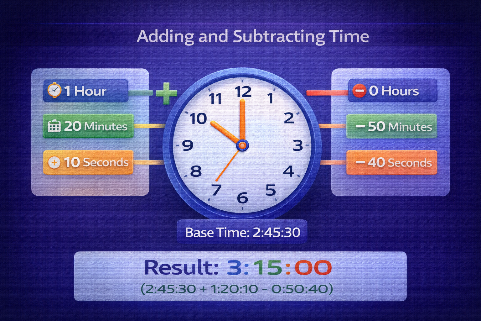 Applications time add subtract calculator for scheduling workouts billing planning
